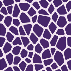 Obraz premium Vector illustration of a giraffe skin pattern in deep purple and lilac.