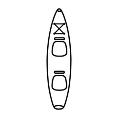 Kayak icon vector. Kayak illustration sign. Rowing symbol or logo.