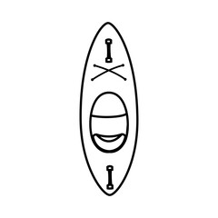 Kayak icon vector. Kayak illustration sign. Rowing symbol or logo.