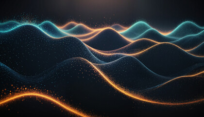 Fototapeta premium Digital Waves Viz | Colorful