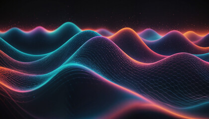 Fototapeta premium Digital Waves Viz | Colorful