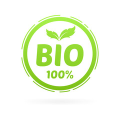 Bio message icon. Flat style. Vector icon.