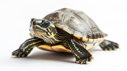 Obraz premium Close-up of a Turtle with Striking Shell Patterns