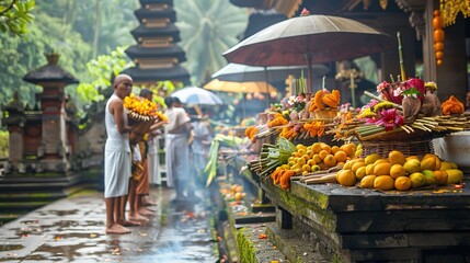 Obraz premium Balinese ceremony wallpaper