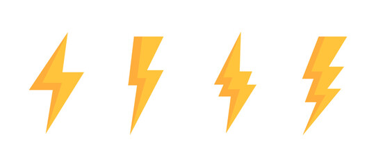 Lighting set icons. Flat style. Vector icons.