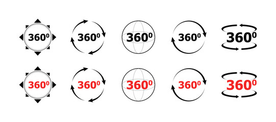 Direction set icons. Linear and flat style. Vector icons.