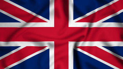UK flag waving in the wind background illustration, silk