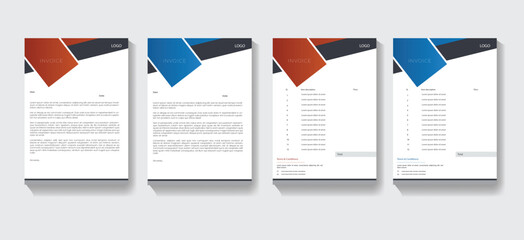 Corporate company  Invoice and letterhead design template