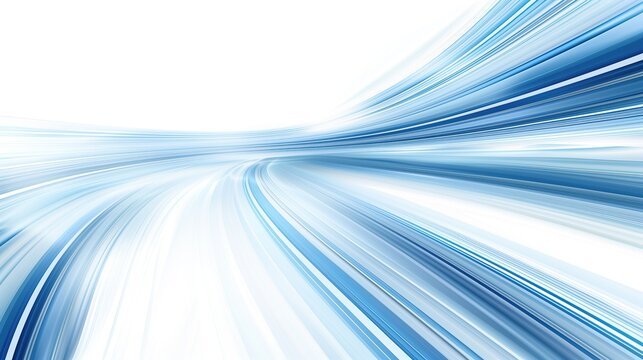 Fototapeta Abstract blue white lines forming tunnel speed and movement