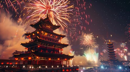 Chinese new year fireworks