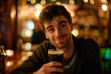 Bright colorful beer fest local german celebration octoberfest saint patrick day, Generative AI