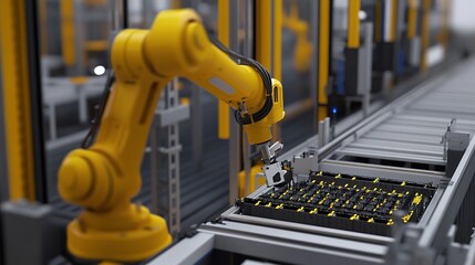 Fototapeta premium A tech-driven production line, featuring the latest in automation and innovation