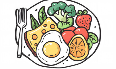 fruits and vegetable herbal concept  for background or 2d illustrator cartoon.