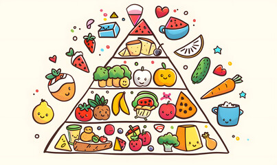 fruits and vegetable herbal concept  for background or 2d illustrator cartoon.