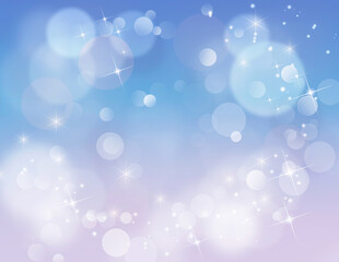 Blue background blur, holiday wallpaper. Shiny festive illustration