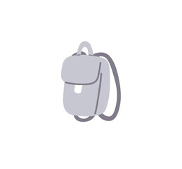 A minimalistic styled backpack with a single strap displayed on a plain white background. Ideal for travel, education, lifestyle, fashion, and minimalism design themes. Clean, modern, sleek