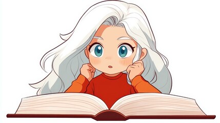 Cute chibi illustrations fill this charming book, perfect for fans of whimsical art and character design on a clean white backdrop.