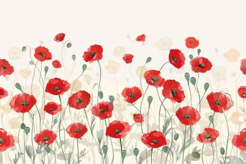 Obraz premium ALL OVER DESIGN . FLOWER ALL OVER. digital printing textile pattern wallpaper colorful flower with watercolor background-illustration. Beautiful simple AI generated image