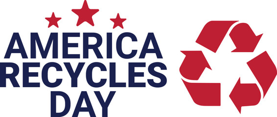 America Recycles Day. background, November 15. Vector