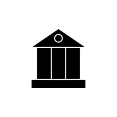 Bank Icon. Outline Vector Illustration. 