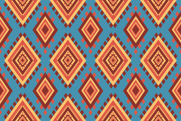 Abstract ethnic geometric pattern, design for clothing, carpets, rugs, wallpaper, background, batik, decorate.