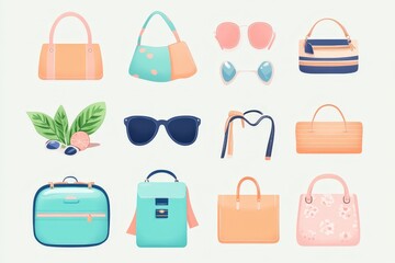 Hot pink retro style handbag with clasp and handle on grey background, hot pink, plastic, retro, gel-like, material. Beautiful simple AI generated image