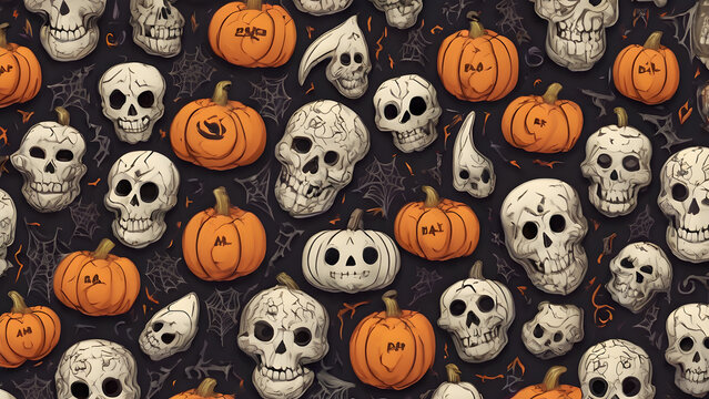 Cute Halloween background, Unique Halloween wallpaper, Halloween day concept background, ai generated