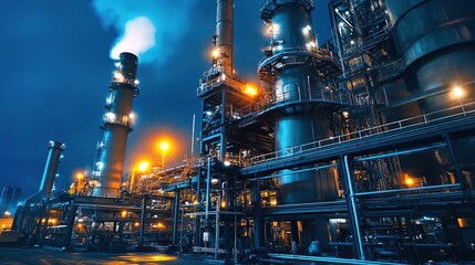 Heavy equipment in use at a large-scale industrial plant