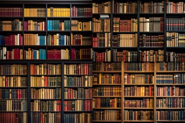 Full-frame view of a classic library filled with colorful books, symbolizing knowledge and timeless wisdom