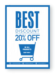 Best Discount, Sale Flyer or Banner.