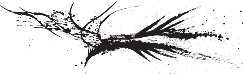 鳥　手書きの毛筆イラスト