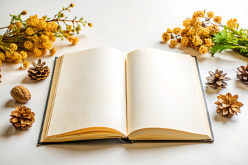 open book with autumn leavesbook, open, paper, page, education, isolated, blank, white, old, object, literature, knowledge, nature, library, pages, school, learn, empty, reading, tree, antique, vintag