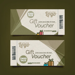 Creative Gift Voucher or Coupon template.