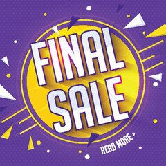 Final Sale Poster, Banner or Flyer design.