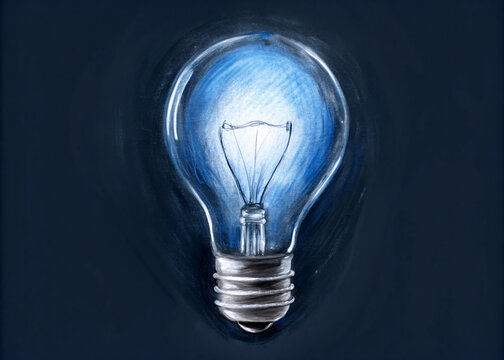 light bulb on blue backgroundbulb, light, lamp, energy, lightbulb, electricity, isolated, idea, electric, white, glass, power, bright, object, technology, innovation, equipment, light bulb, invention,