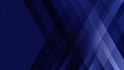 Obraz premium Abstract creative geometric shape and stripe on dark blue with particle background illustration.