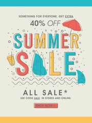 Summer Sale Banner, Poster or Flyer design.