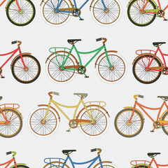 Fototapeta premium Bicycles seamless pattern.
