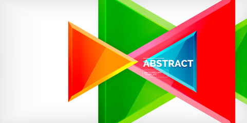 Abstract background - glossy triangles. Vector Illustration For Wallpaper, Banner, Background, Card, Book Illustration, landing page