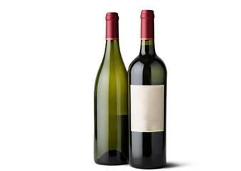 wine bottle on white background
