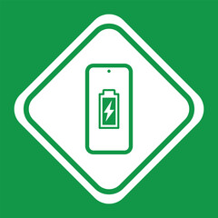 Device Charging Station Sign, Charge Your Devices Here White Background