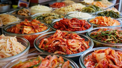 Fototapeta premium Korean making kimchi