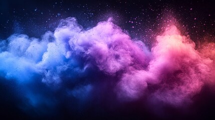 Abstract colorful smoke explosion transparent background
