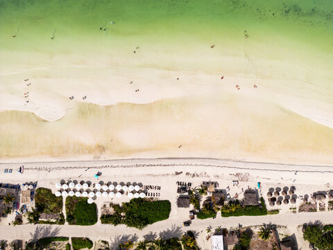 Aerial View of Playa Holbox, Quintana Roo, Mexiko