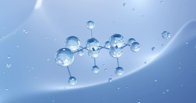 Dimercaprol rotating molecular structure, 3d model of molecule, heavy metal antagonists, looped video