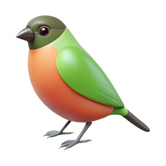 Christmas bullfinch 3D icon