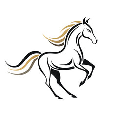 Grace in Motion Galloping Horse Silhouette