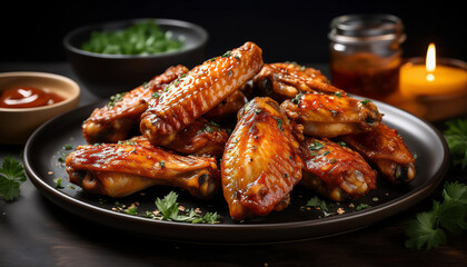 chicken wings with sauce