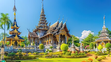 Fototapeta premium Thailand temple wallpaper