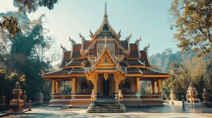 Fototapeta premium Thailand temple wallpaper